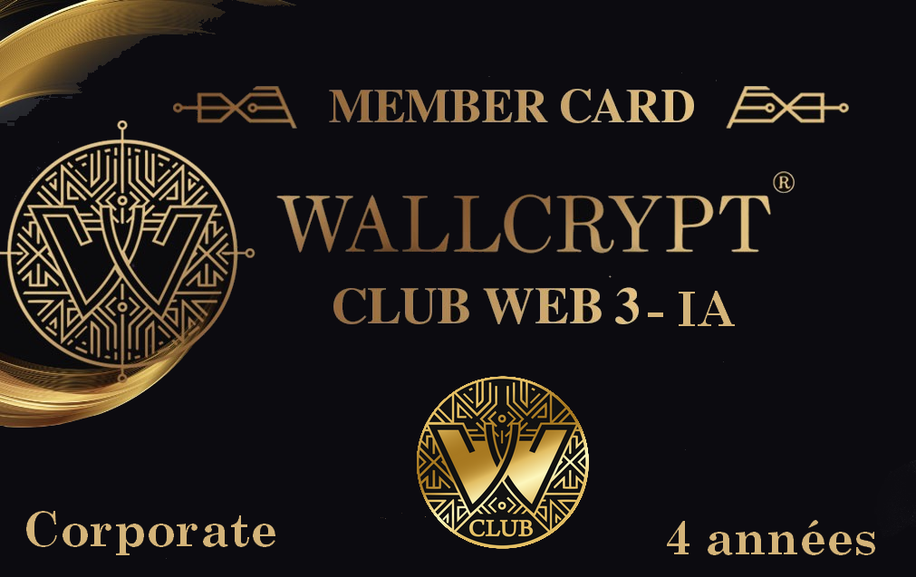 Abonnement corporate au club d'affaires international Web3-IA Wallcrypt - 4 ans